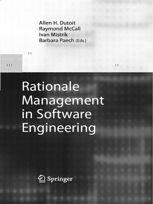 cover image of Rationale Management in Software Engineering